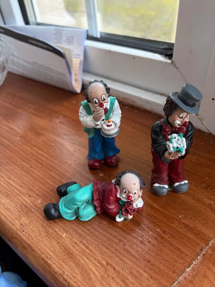 Glide clowns vintage handmade and painted