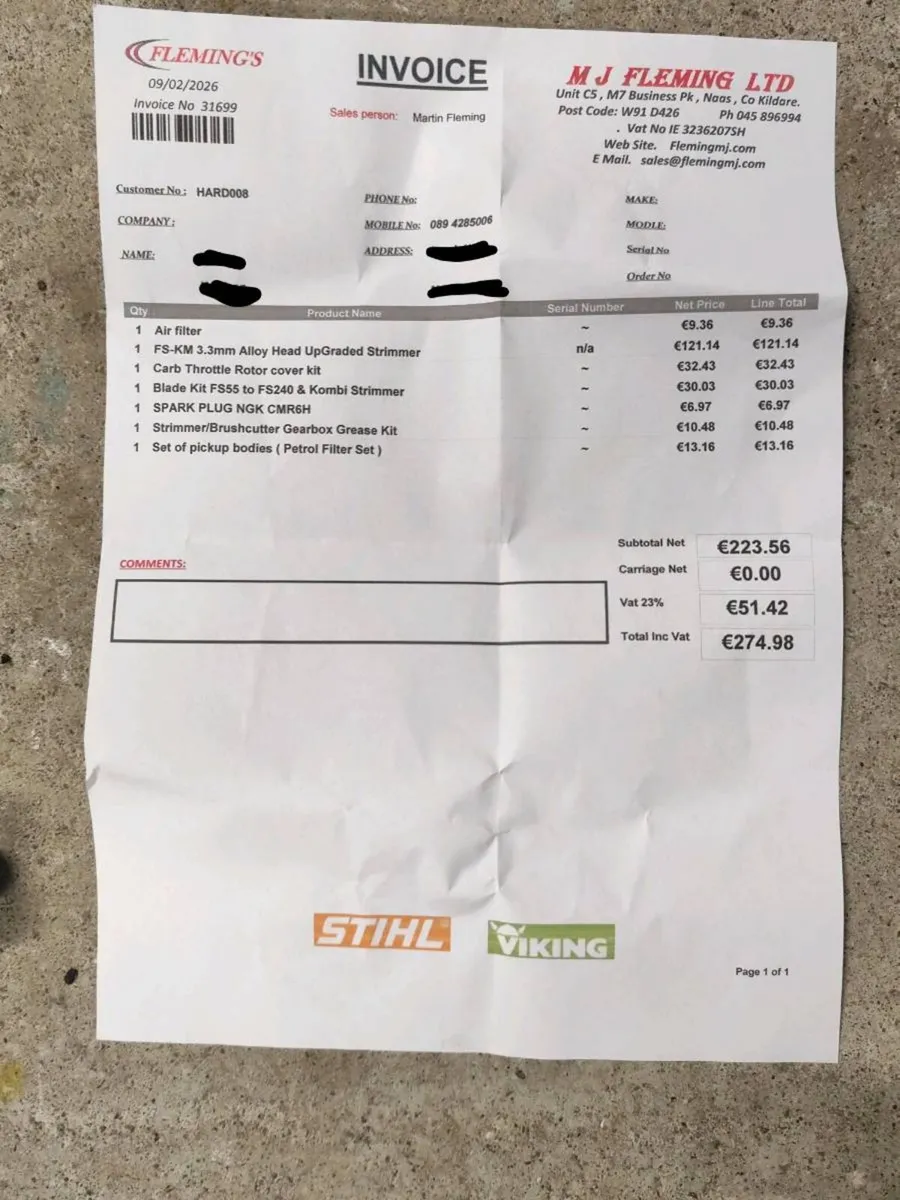 Stihl kombi engine strimmer, polesaw, and blade - Image 3