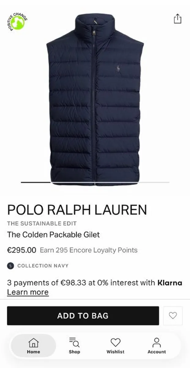 Ralph Lauren Gilet Navy (L)