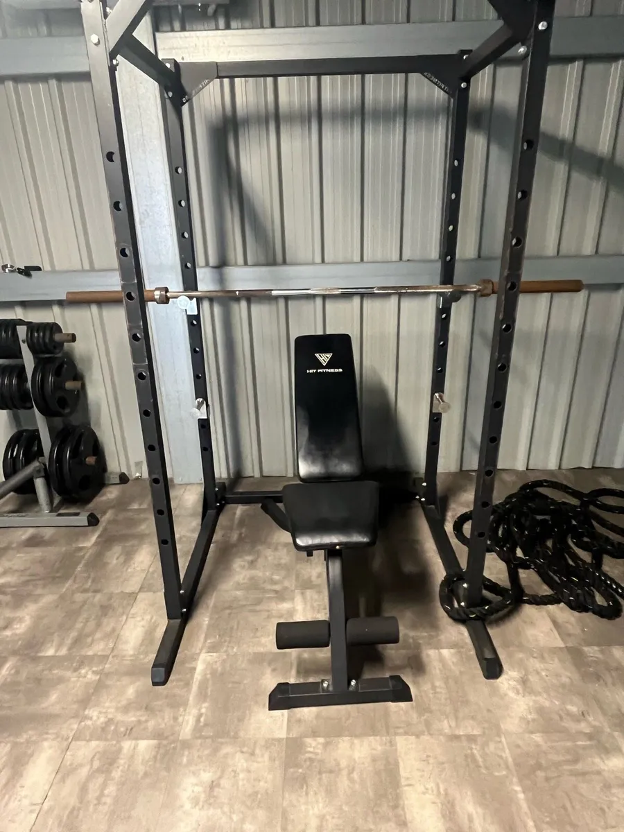 Gym equipment (rack, multi gym, bike, weights,) - Image 1