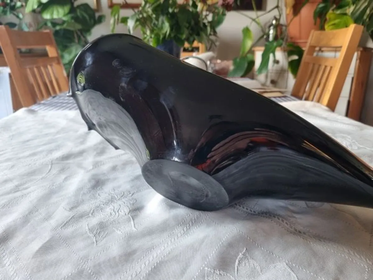 Vintage Large Murano bowl in the shape of a shell - Image 2