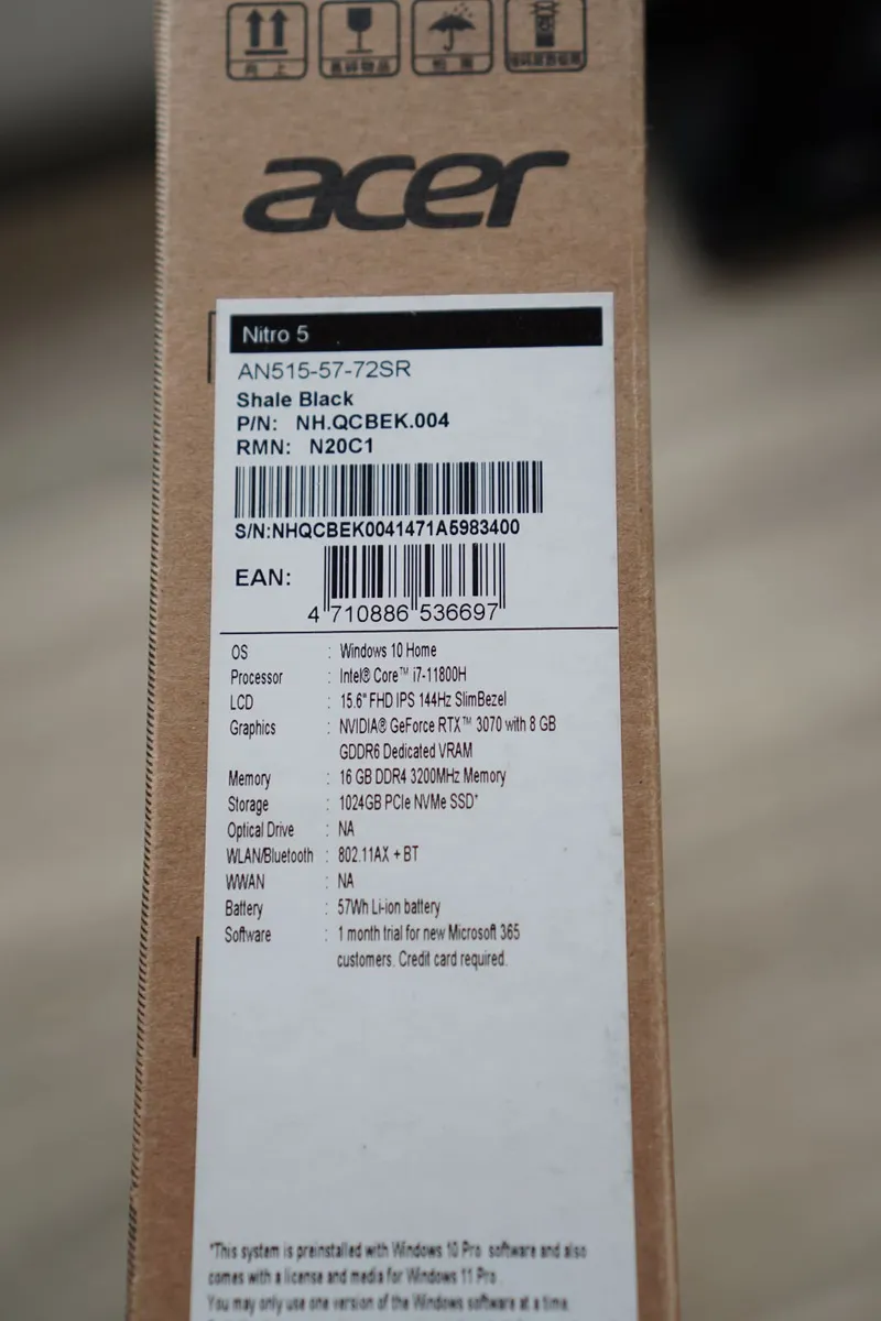 Acer Nitro 5 15.6" 144Hz Gaming Laptop | RTX 3070 - Image 2