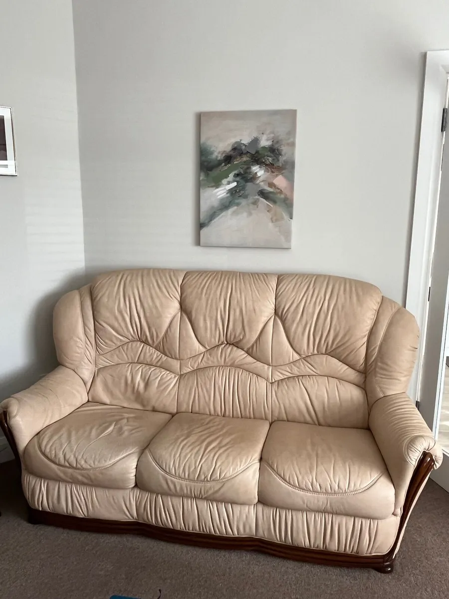 Leather Sofa 3 piece furniture - Image 1