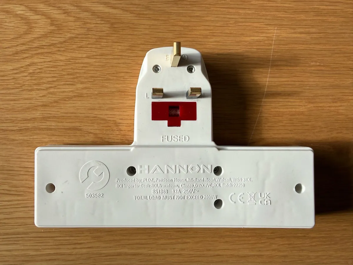 Multi plug extension socket, triple adapter plug - Image 2