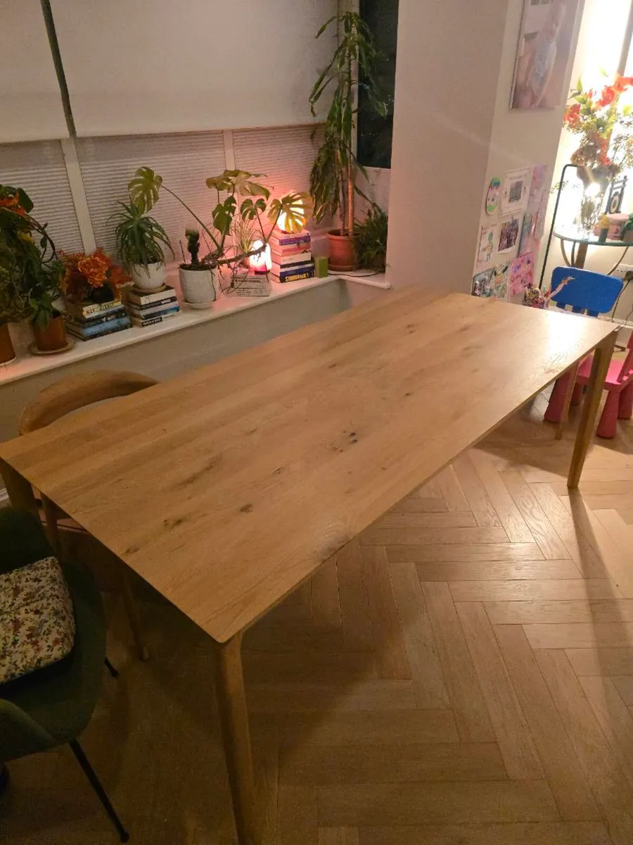 Natural Oak Dining Table - Image 3