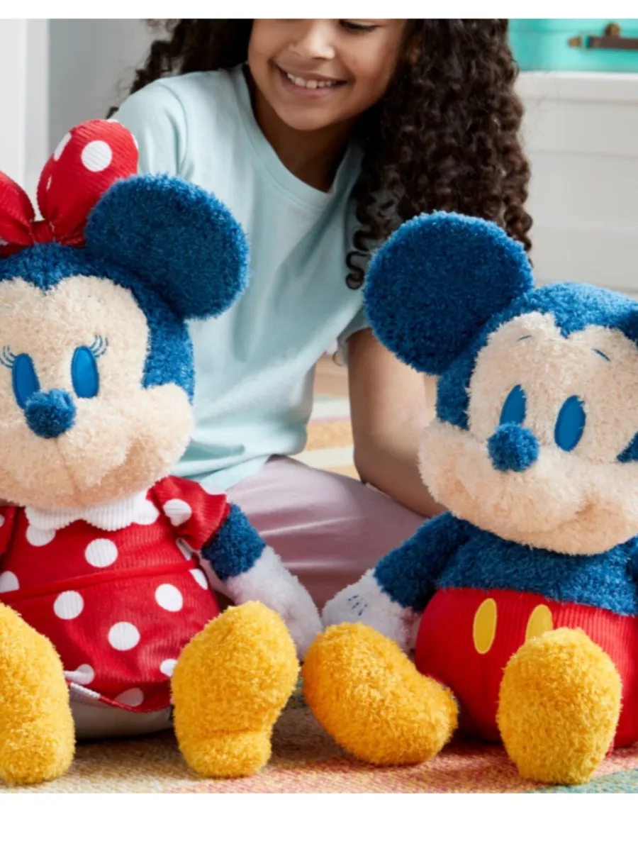 2 NEW WEIGHTED MICKEY AND MINNIE MOUSE TOYS.