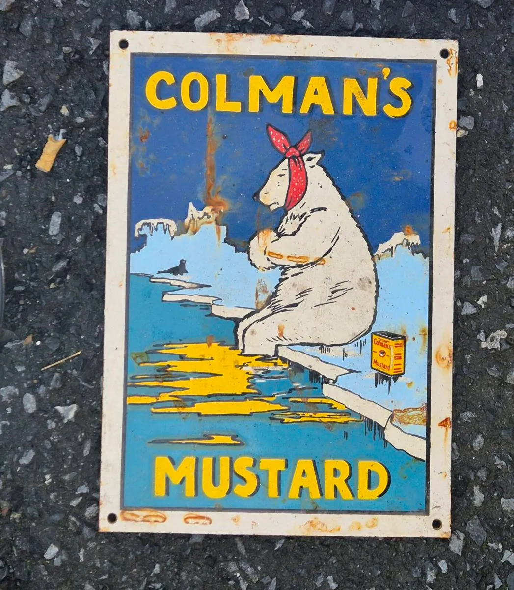 Enamel sign