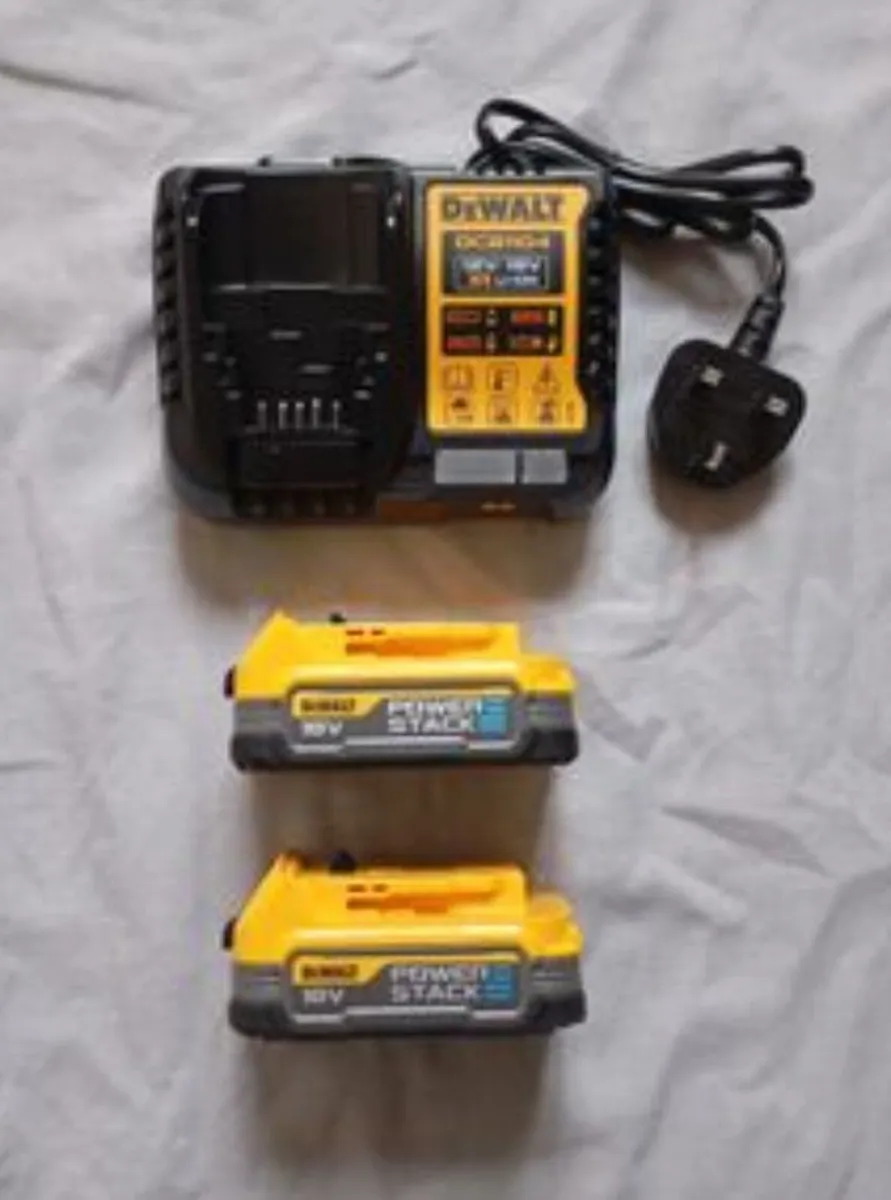 DeWalt Charger and Powerstack Batteries - Image 1
