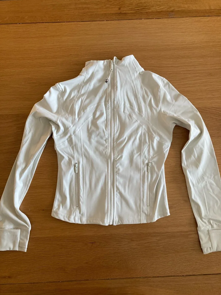 Lululemon Cropped Define Jacket White UK8 - Image 1