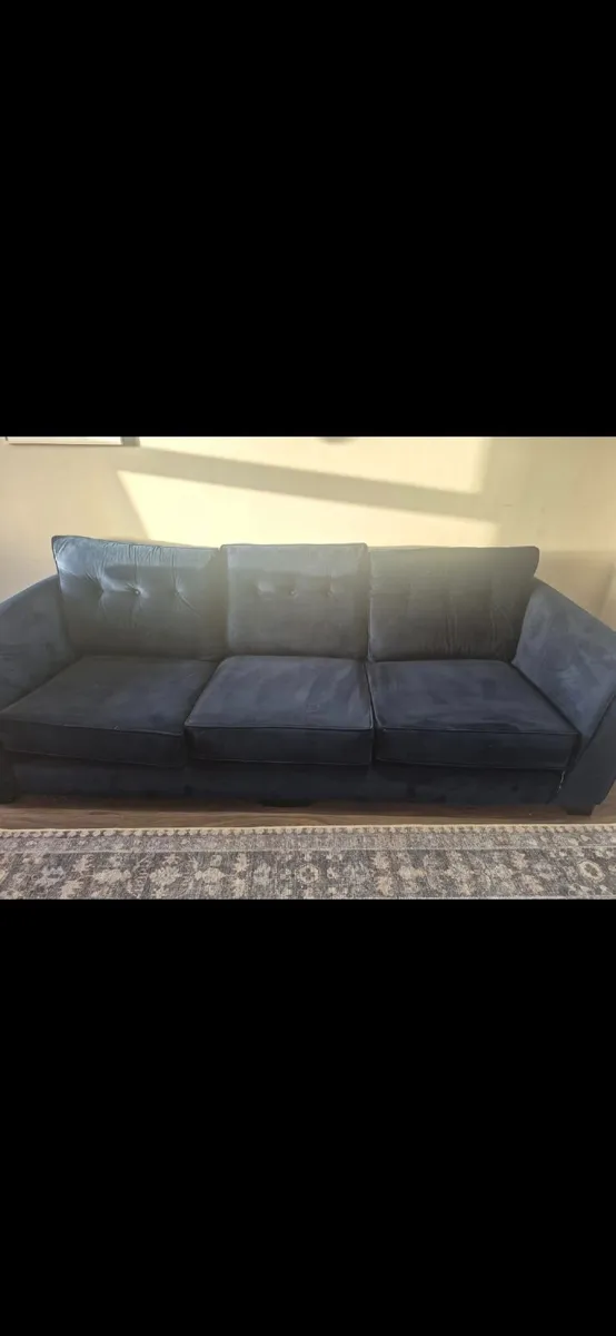 Navy Velvet 3 seater + 2 seater - Image 2