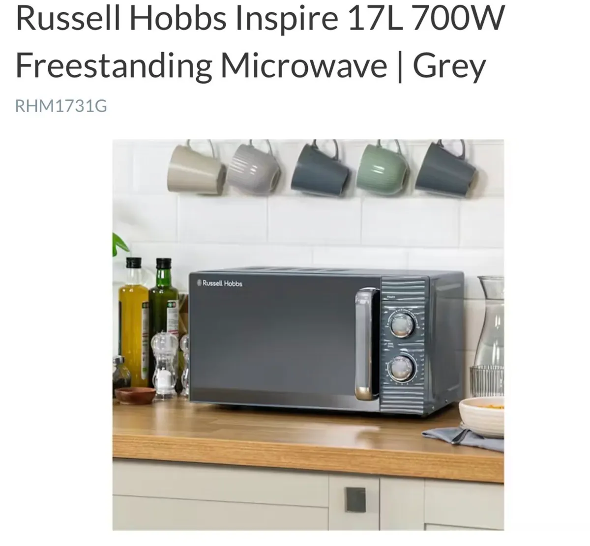 RUSSELL HOBS MICROWAVE - Image 3
