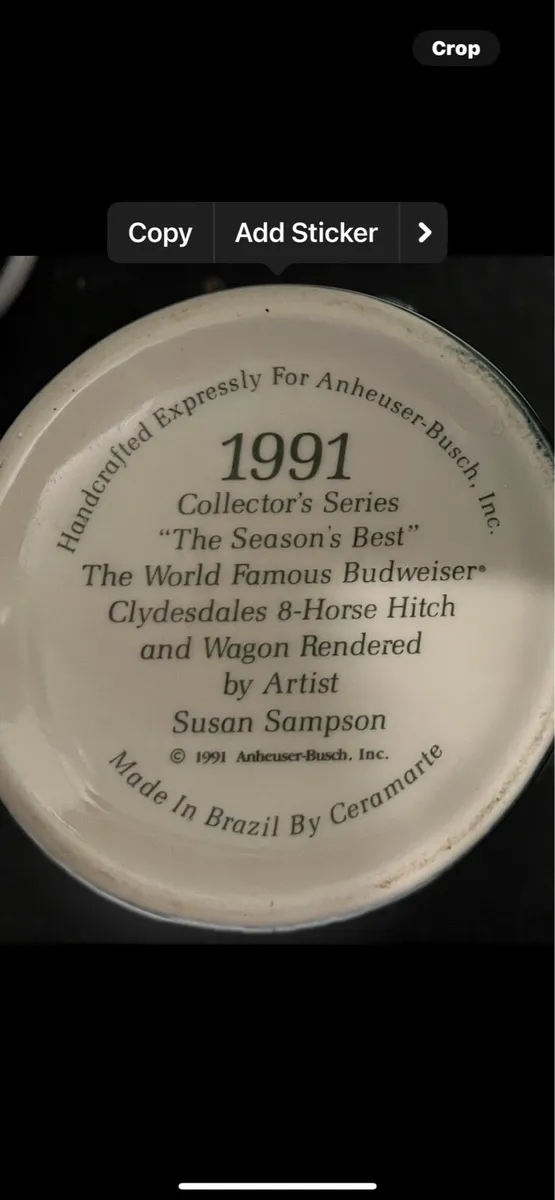 2-LARGE VINTAGE BUDWEISER TANKARDS - Image 3