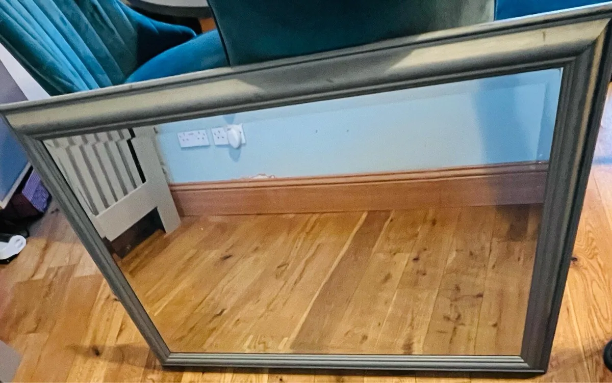 MODERN LARGE MIRROR-SOLID WOOD FRAME - Image 1