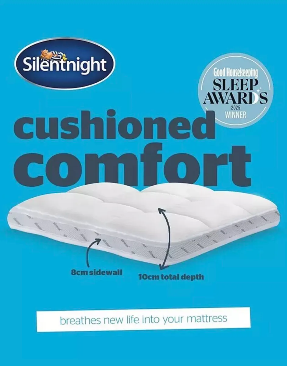 BRAND NEW SILENT-SUPERKING NIGHT MATTRESS TOPPER - Image 2