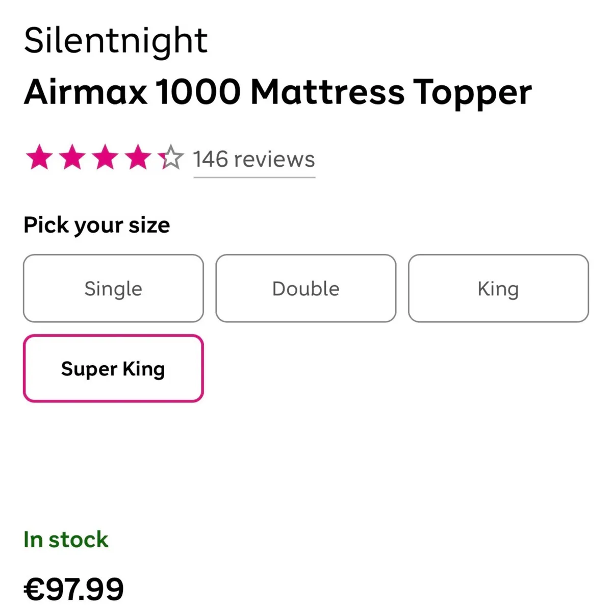 BRAND NEW SILENT-SUPERKING NIGHT MATTRESS TOPPER - Image 4