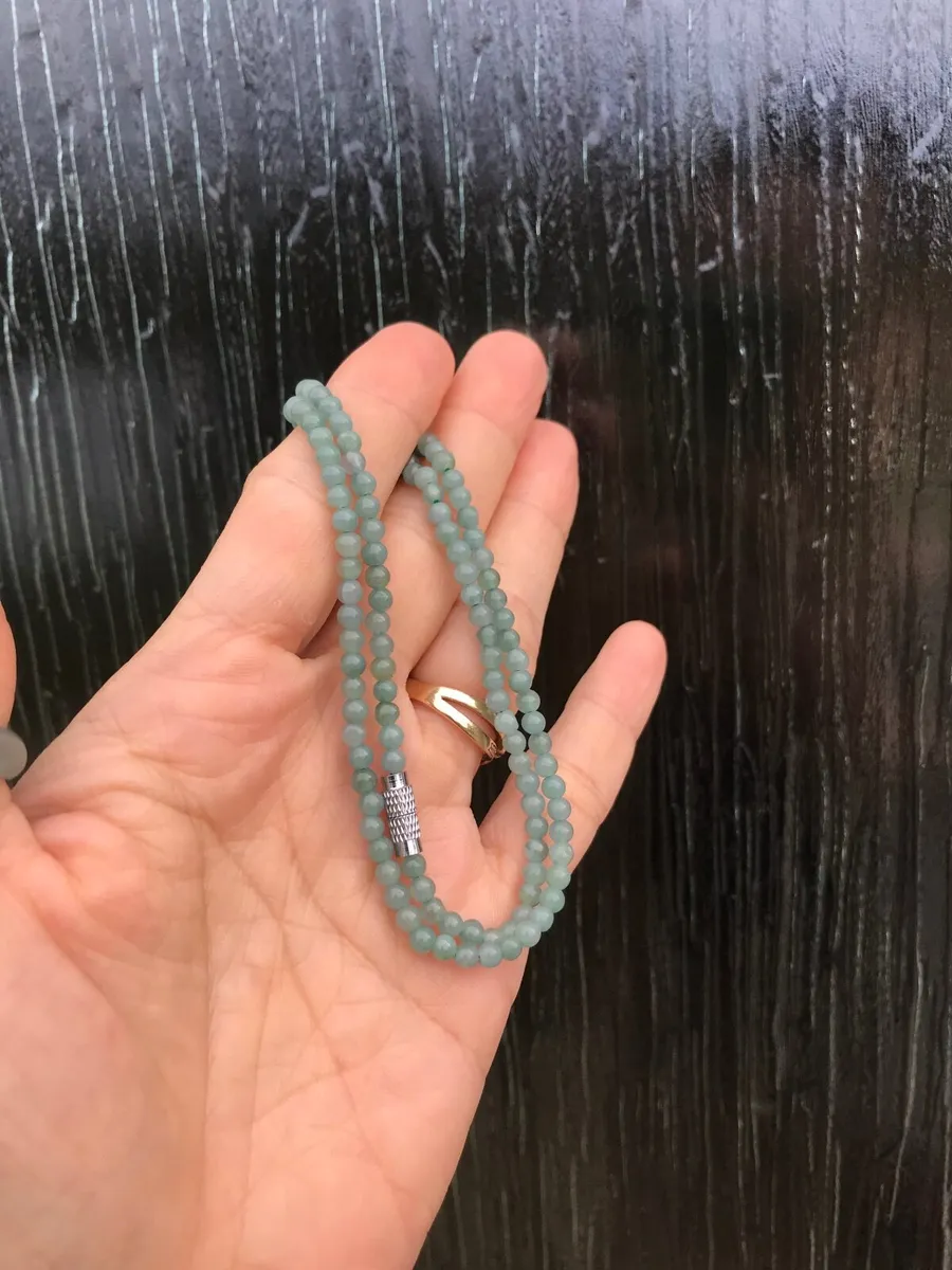 Type A Guatemala jadeite Jade Necklace - Image 3
