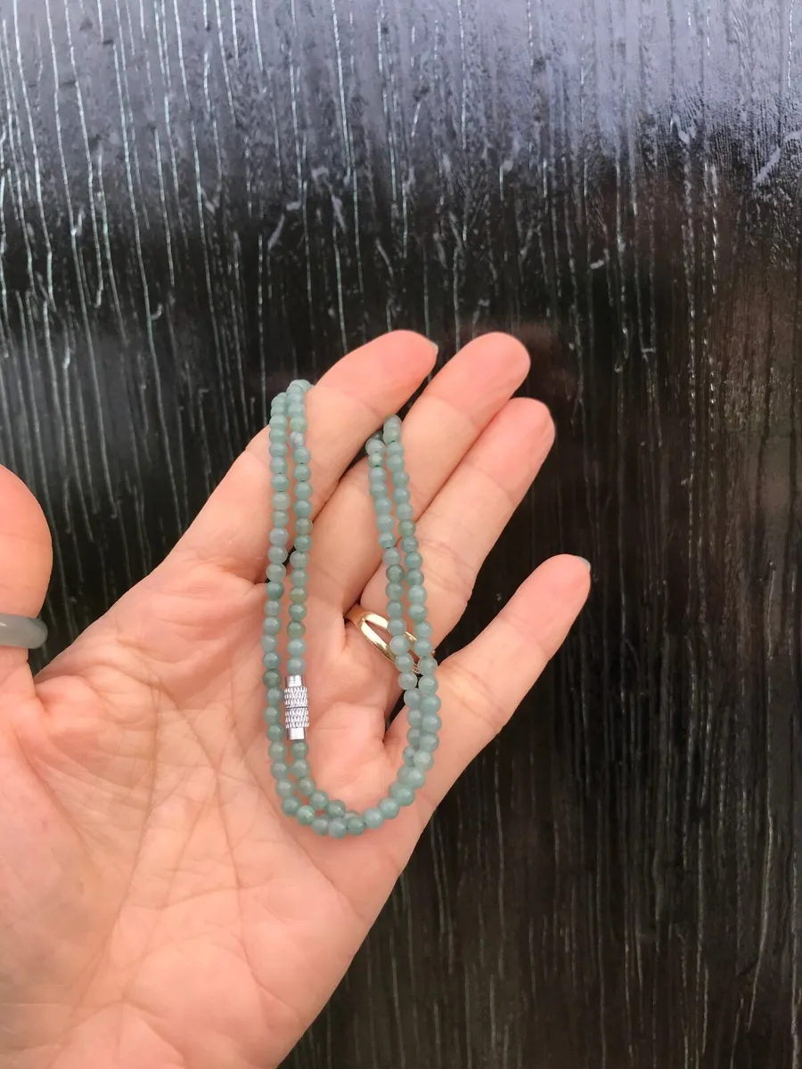 Type A Guatemala jadeite Jade Necklace - Image 4