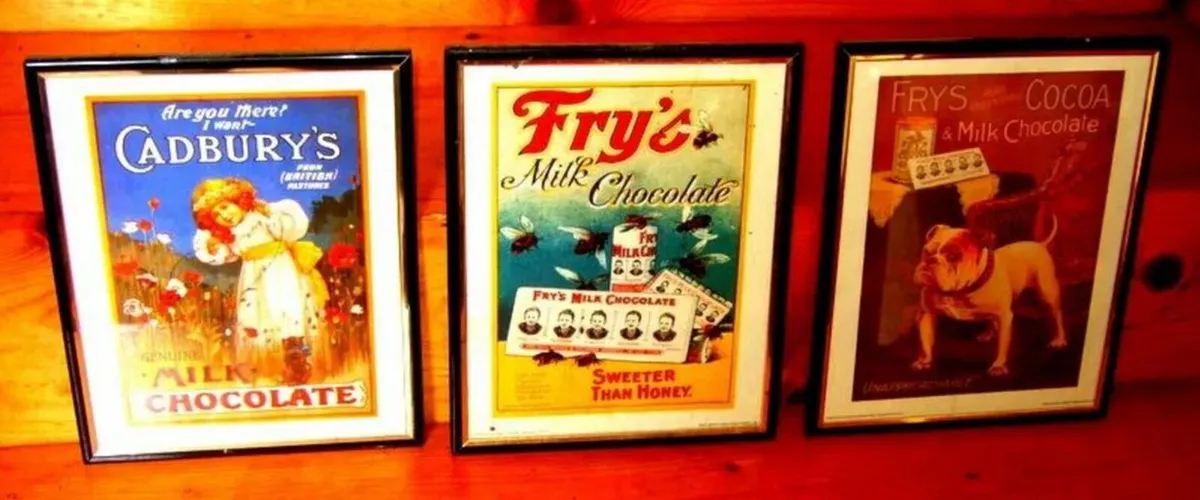Vintage Trio Of Framed Chocolate Ad's - Image 4