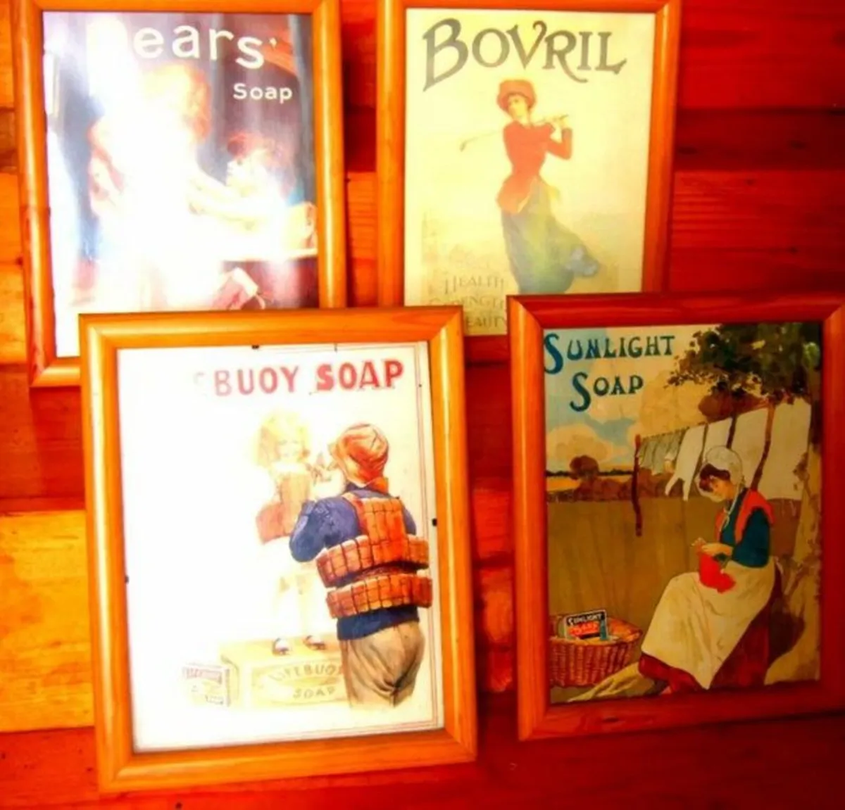 Vintage Set Of 4 Framed Advertising Prints - Image 2