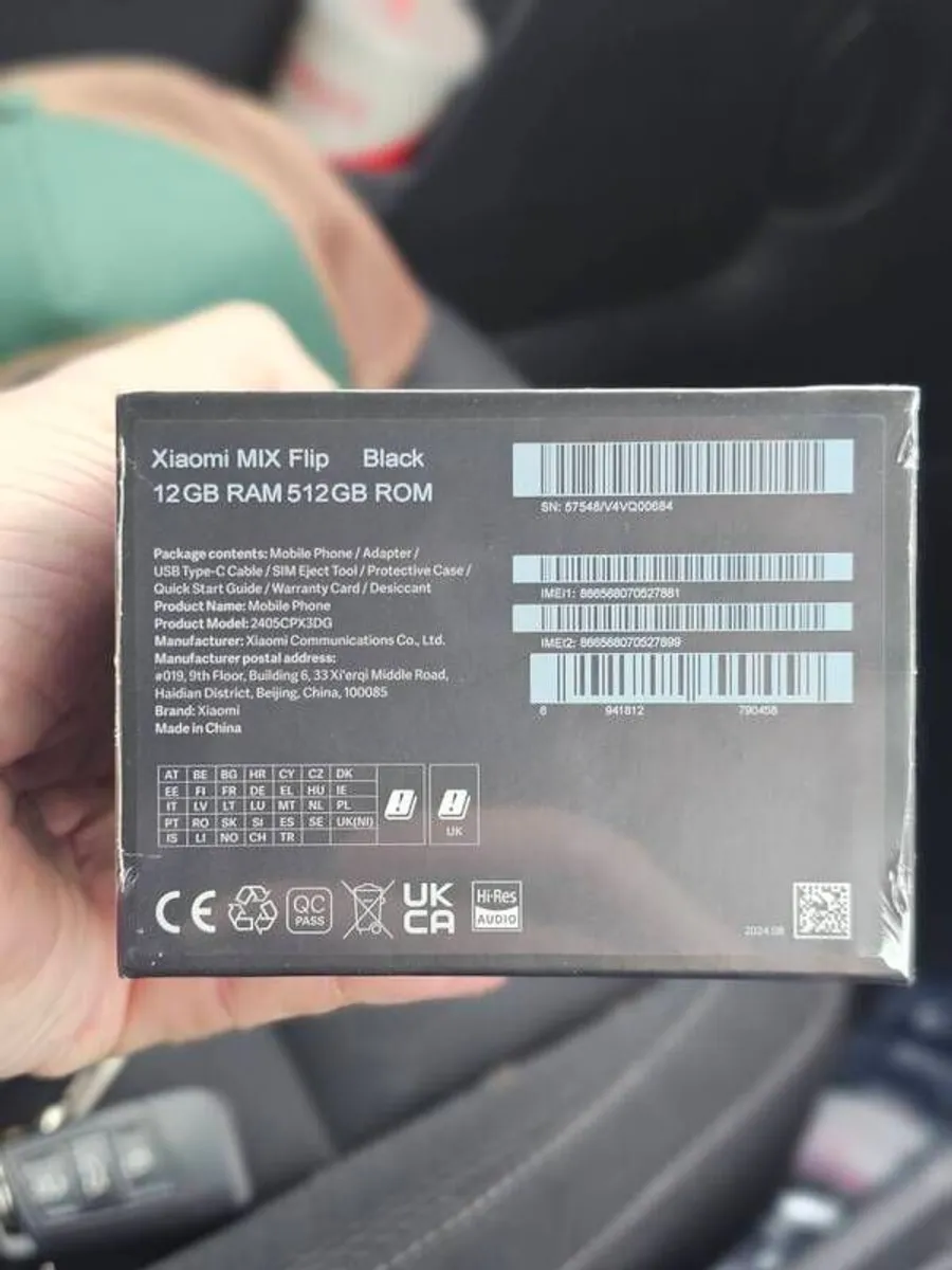Xiaomi Mix Flip Black 512GB Sealed 2 years Warranty upon Activation UK - EU Version 67watt Fast Charger - Case - Sealed cost 1100 on release. - Image 2
