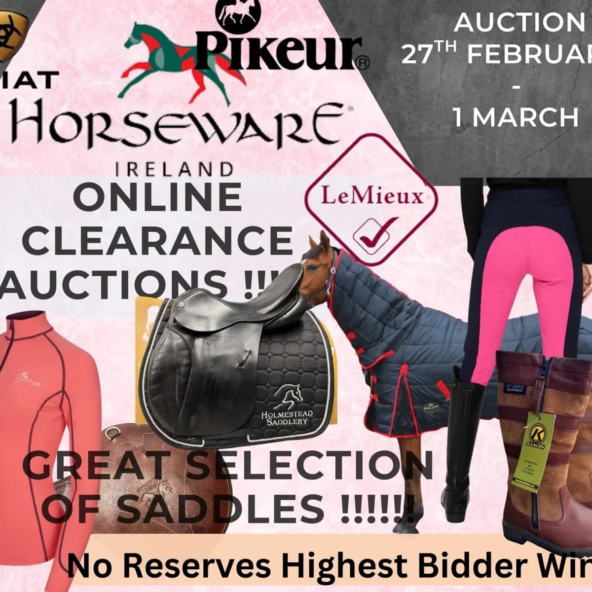 LIVE ONLINE EQUESTRIAN AUCTION NO RESERVES