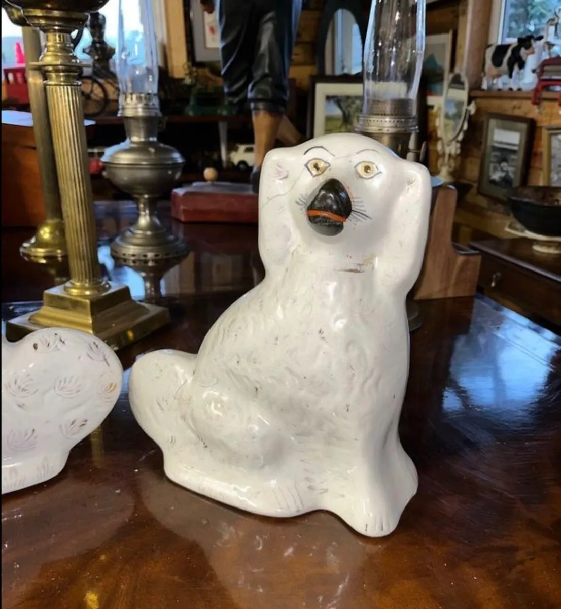 Antique Staffordshire Fireside Dogs - Image 1