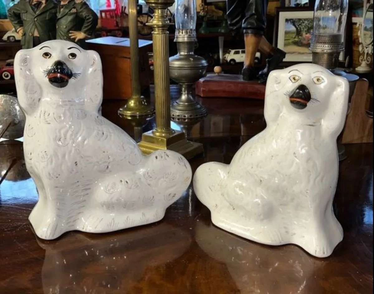 Antique Staffordshire Fireside Dogs - Image 3