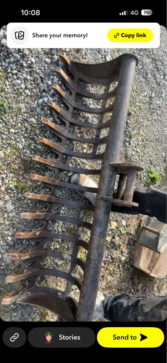 4 foot riddle rake bucket ,35mm pins - Image 2