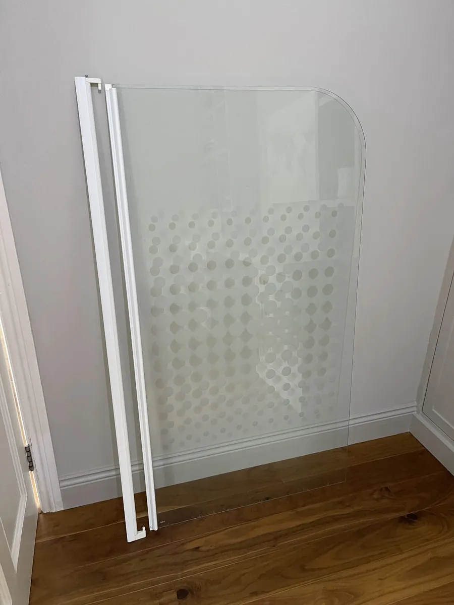 Glass over bath shower screen - Image 1