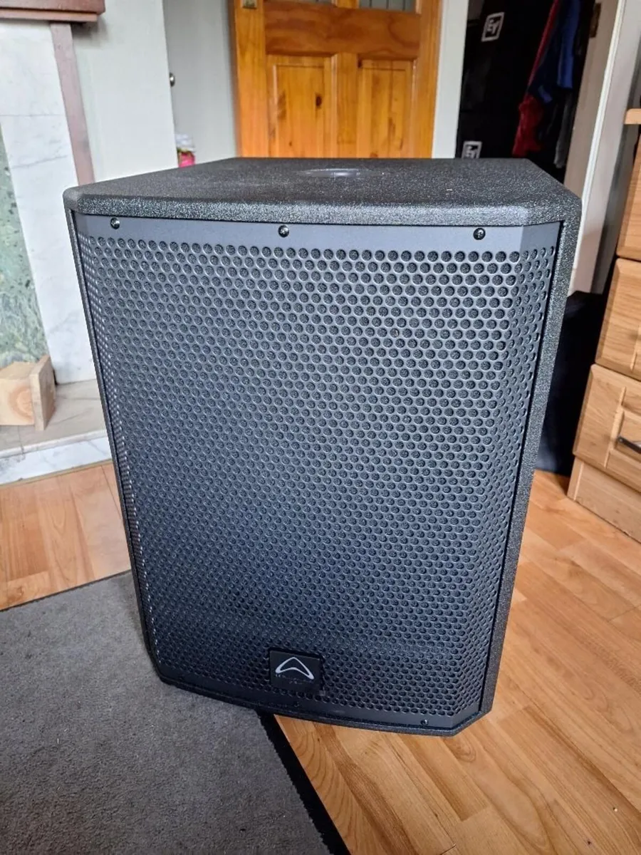 2 Wharfedale active 15 inch subs with covers - Image 1