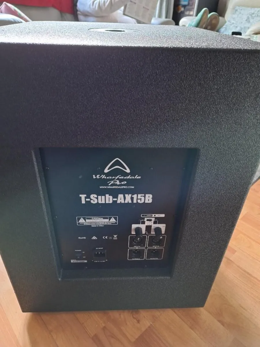 2 Wharfedale active 15 inch subs with covers - Image 4