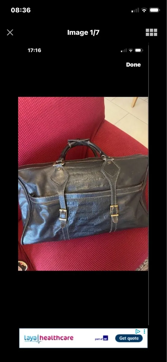 Large Leather Hold-all - Image 1