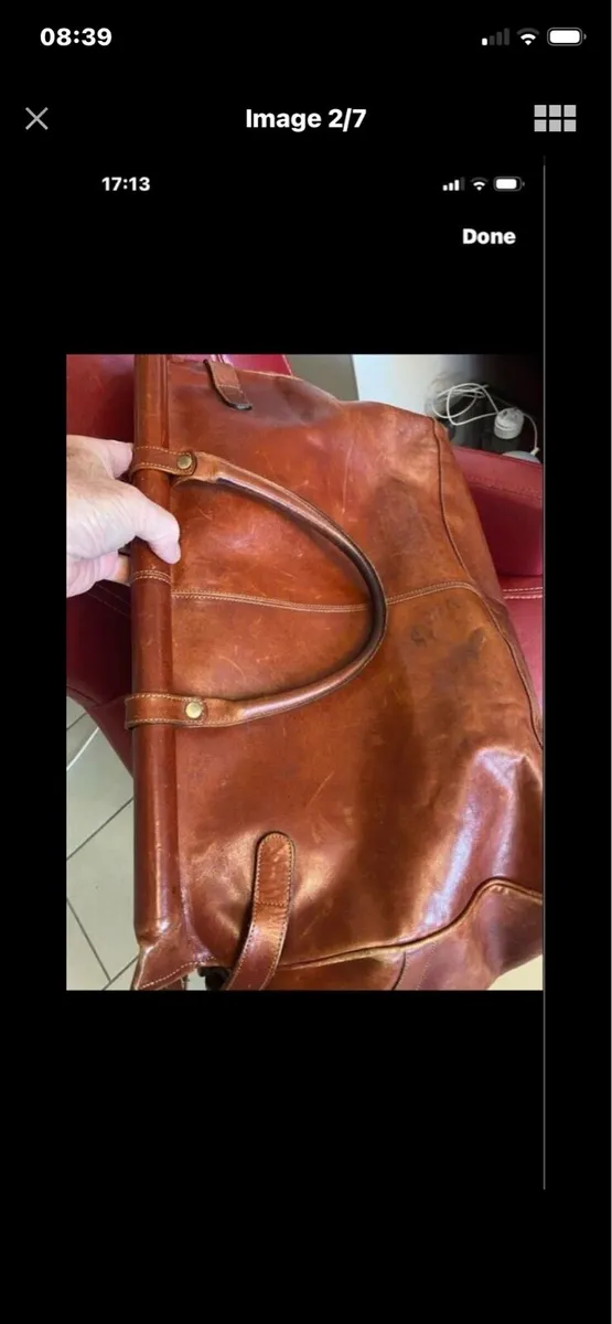Very Large Quality Leather Hold-all - Image 2