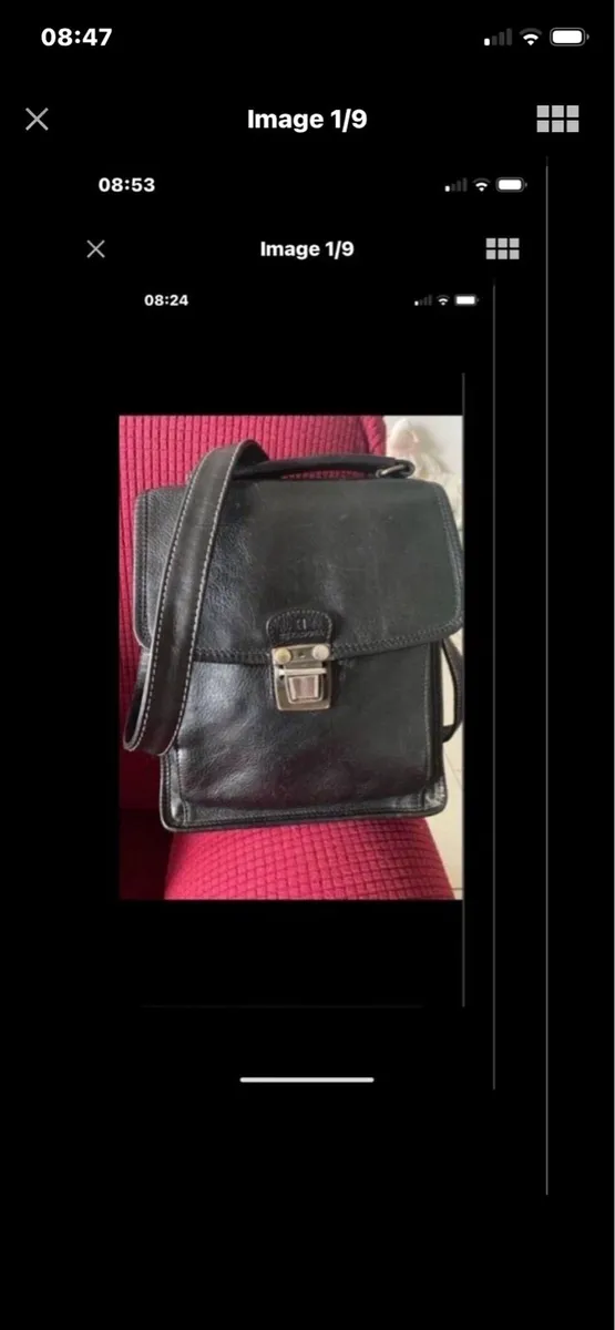 Hexagona Leather Shoulder bag - Image 1