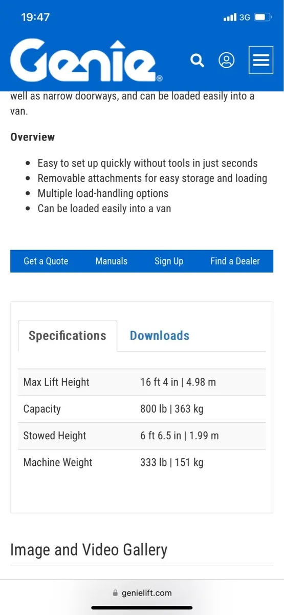 GENIE SLA15 SUPERADVANTAGE LIFT - Image 2