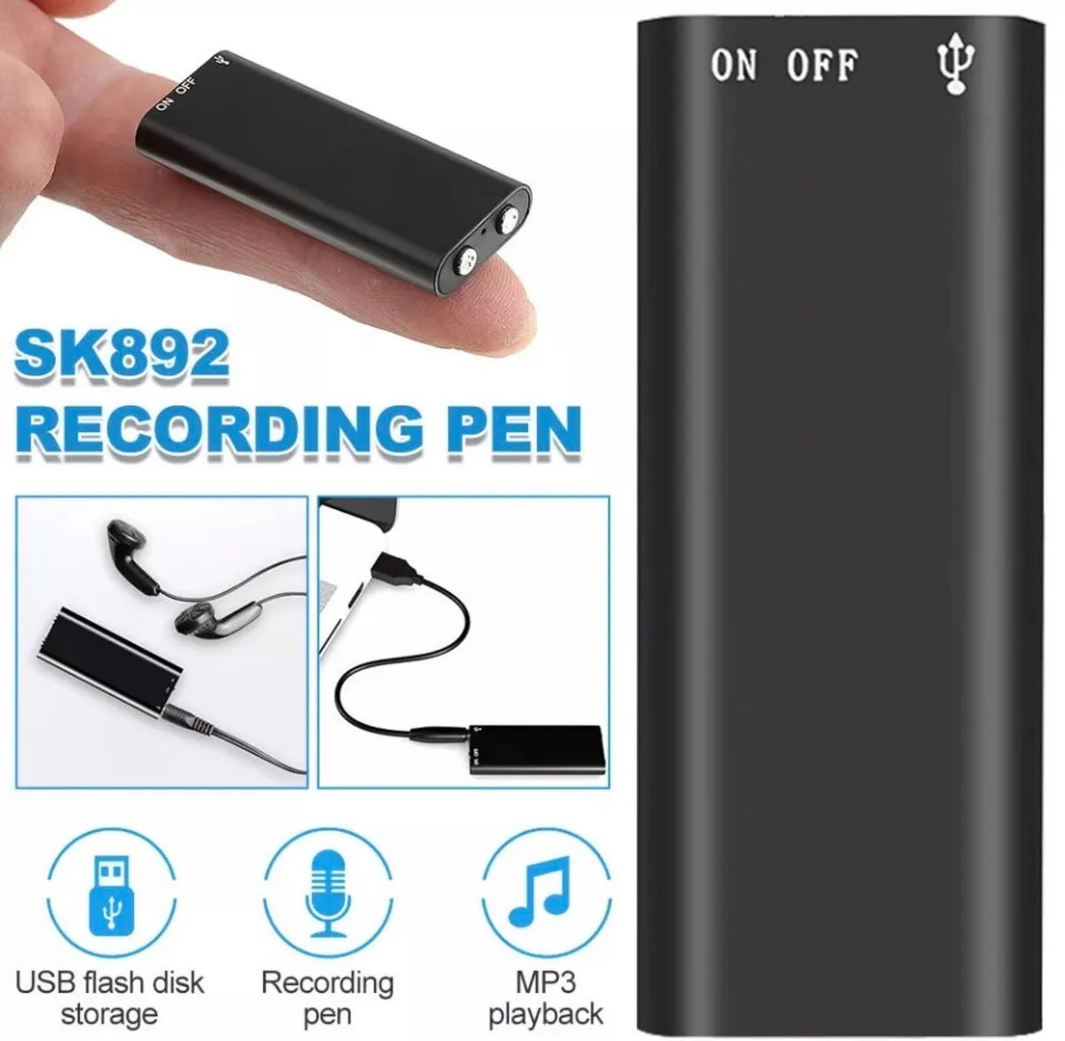 8gb 96 hour Audio Voice Recorder NEW - Image 1