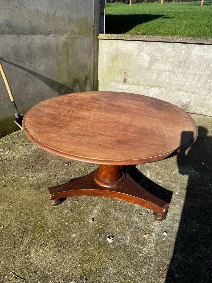 Antique Round Dining Table - Image 1