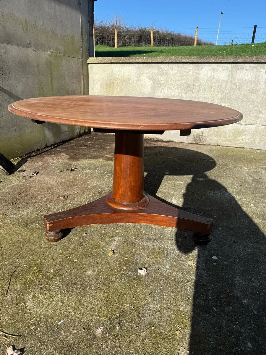 Antique Round Dining Table - Image 2