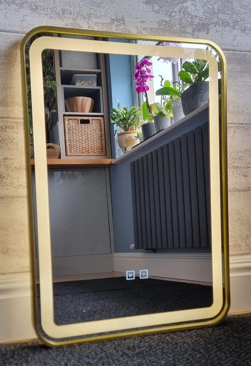 LED Bathroom Mirror Gold Frame - Image 3