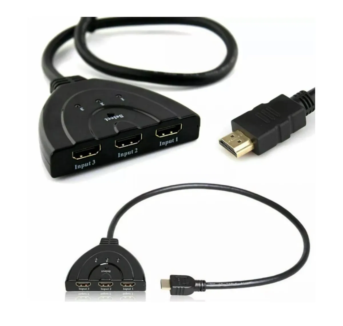 3 Port HDMI 4K Splitter Cable Multi Switch Hub - Image 2