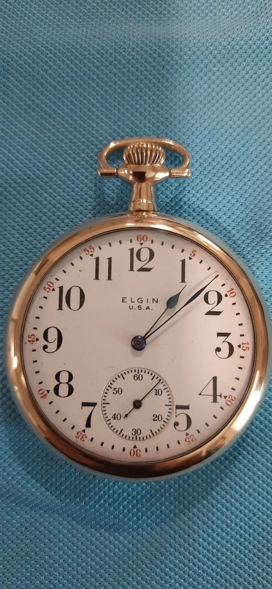 GOLD ELGIN POCKET WATCH 1920 - Image 3