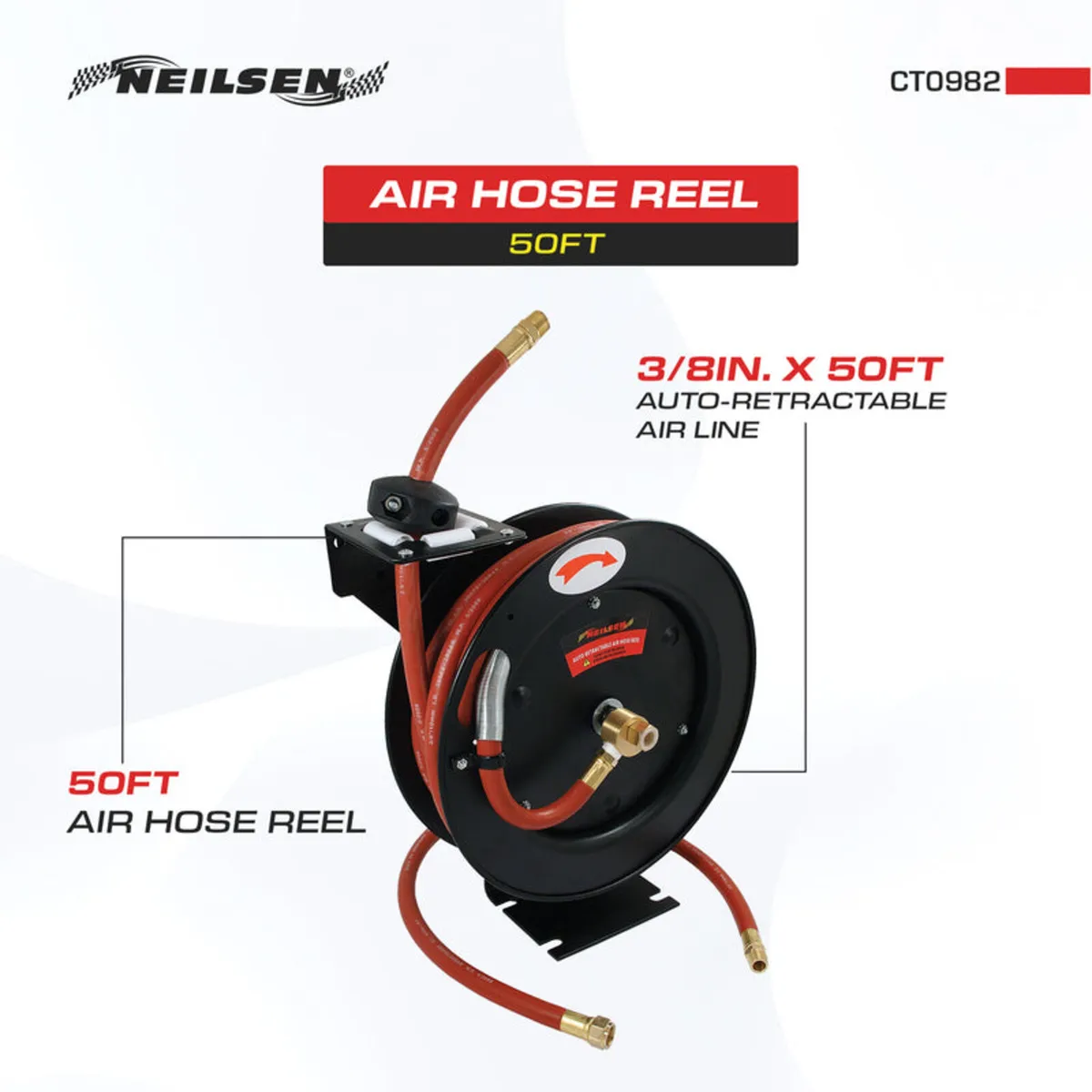 3/8in.50ft Air Hose Reel - Image 2