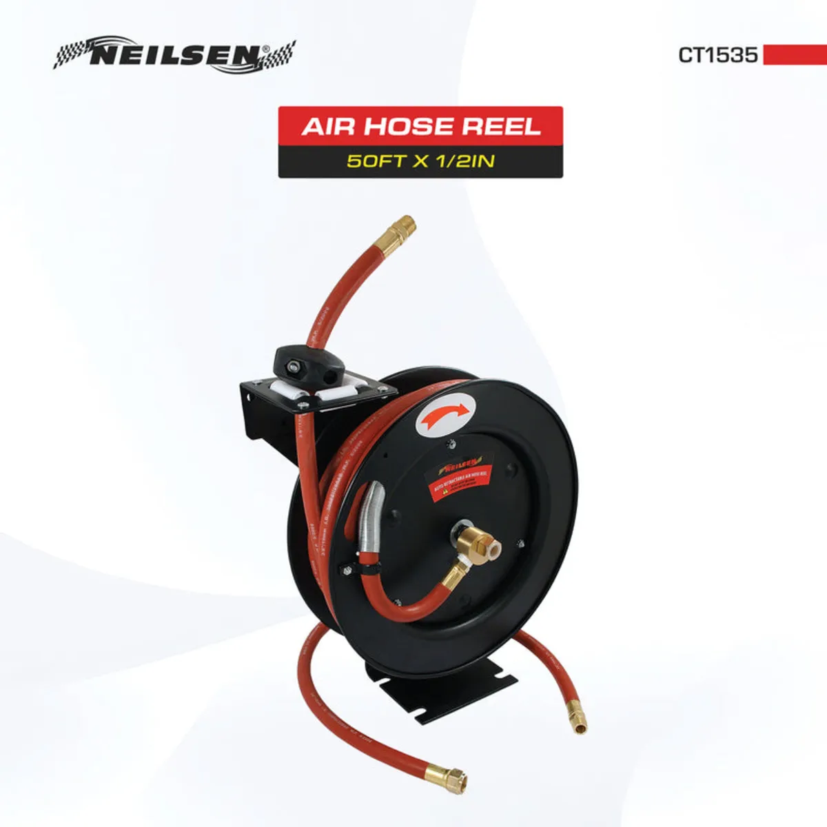 50ft x 1/2in Air Hose Reel - Image 2