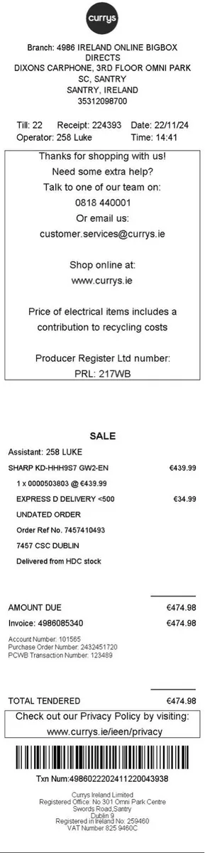 Sharp Heat Pump Condenser Dryer KD-HHH9S7GW2-EN - Image 2