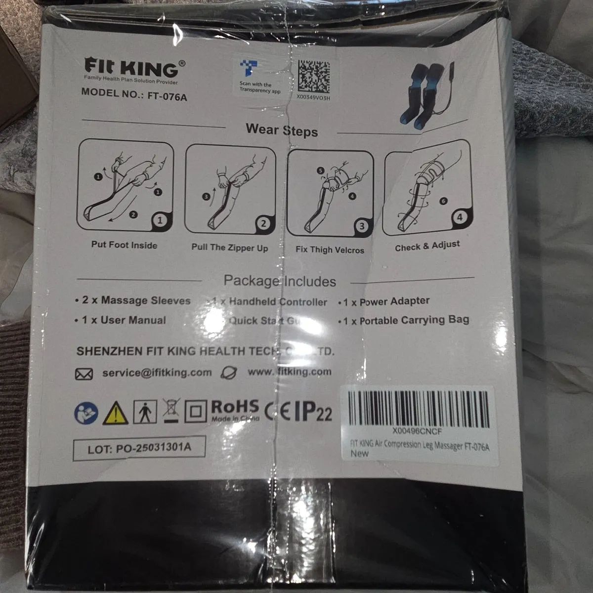 Air Compression Leg Massager with Heat - Image 3