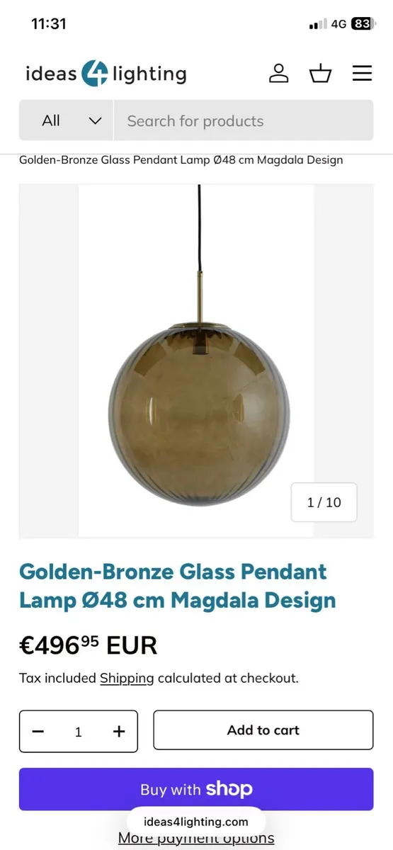 Glass Pendant Lamp Magdala - Image 1