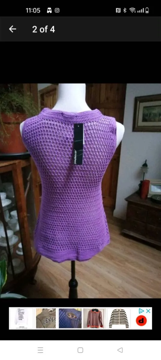 Pennys Lilac knitted top. New with tags. Size 8. € - Image 2