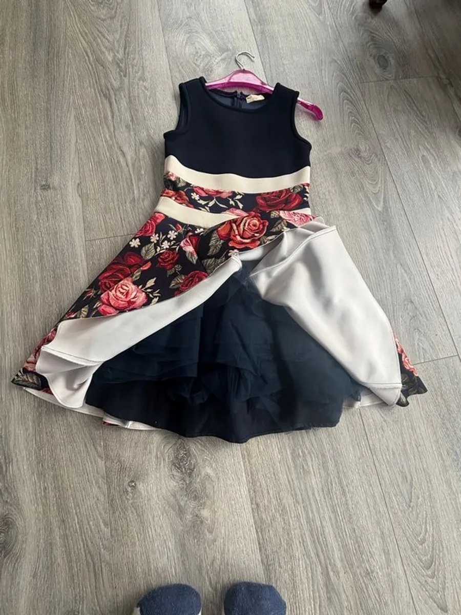 Designer Monnalisa Dress with Jacket - Image 3