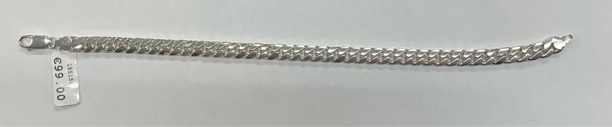 Mens 925 Silver Bracelet - Image 1