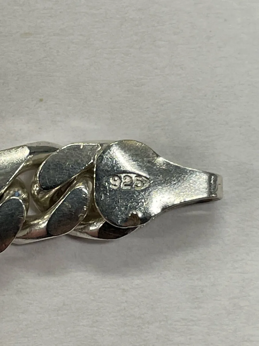 Mens 925 Silver Bracelet - Image 2